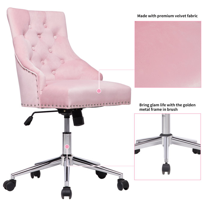 Rosdorf Park Velvet Task Chair & Reviews Wayfair